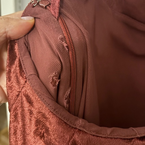 Free People Karlie Velvet Maxi Dress in Double Dare Red Size 0 NWT - Picture 11 of 11